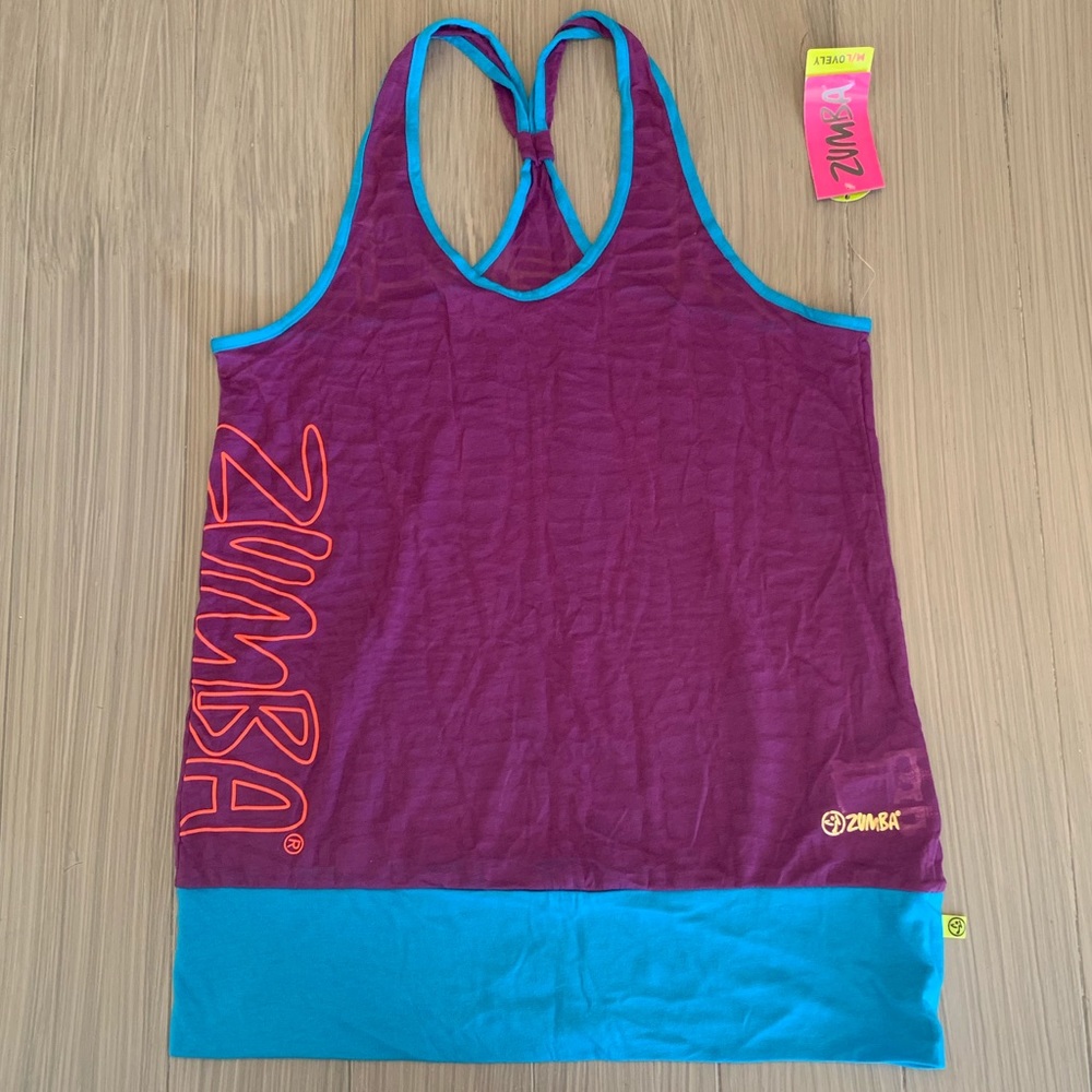 NWT Zumba Semi Sheer Tank Top
